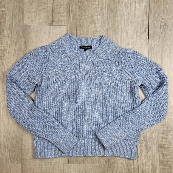 Banana Republic Marled Pullover Sweater Blue Heather - Picture 2 of 8